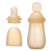 2-in-1 Silicone Baby Squeeze Feeder Bottle with Spoon & Nipple Attachment – 90ml Soft Food Dispenser for Rice Cereal, Puree & Milk – BPA-Free, High-Temp Resistant Food Grade Silicone