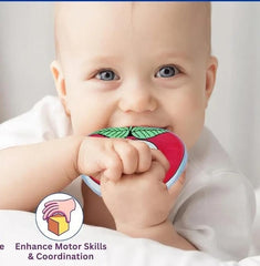 BPA-Free Baby Teether for 6–12 Months | Cooling Water-Filled Soft Teething Toy with Carry Case | Easy Grip, Non-Toxic & Travel-Friendly Infant Teething Ring