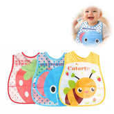 Waterproof Baby Apron Bibs | Easy-to-Clean Feeding Bibs with Spill-Proof Design, Soft, Reusable & Lightweight Aprons for Infants & Toddlers | Pack of 3 (Random Colors)