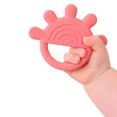 Silicone Rainbow Shape Baby Teether Pink | Silicone Teething Toy for Infants & Toddlers | Baby Teether for Chewing & Gum Stimulation