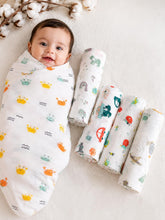TRIDALAM Muslin Baby Swaddle Blanket for Newborn | Ultra Soft Breathable Cotton Muslin | Assorted Prints | Pack of 2 | 0-6 Months