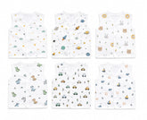 TRIDALAM Muslin Cotton Baby Jhabla Pack of 6 for Newborn (0–3 Months) | Soft & Breathable Front Open | Assorted Prints