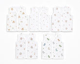 TRIDALAM Muslin Cotton Baby Jhabla Pack of 5 for Newborn (0–3 Months) | Soft & Breathable Front Open | Assorted Prints