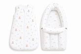 TRIDALAM Premium Muslin Baby Carry Nest & Sleeping Bag Combo | Soft, Breathable Baby Essentials | Assorted Prints