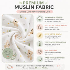 TRIDALAM Muslin Cotton Baby Jhabla Pack of 5 for Newborn (0–3 Months) | Soft & Breathable Front Open | Assorted Prints