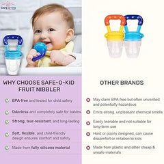 TRIDALAM Premium Quality Of Baby Combo Pack of Fruit Feeder Pacifier & Baby Finger Brush Feeder