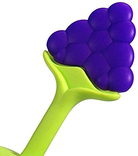 Grapes Shape Silicone Baby Teether | BPA Free Soft Teething Toy for Babies | Food Grade Silicone Gum Massager | Easy Grip Baby Chew Toy | 3+ Months