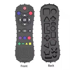 Silicone Baby Teething Toy, Toddler Chew Toy for Babies, Toddlers, Boys Girls, Soothe Gum, Newborn Baby Essentials (Remote Black)