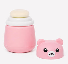 TRIDALAM Baby Powder Puff with Storage Case | Soft Cotton Powder Applicator for Newborn & Babies | Gentle Baby Powder Puff | Pink | Pack of 1