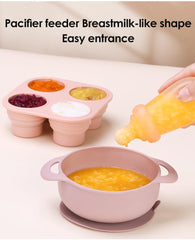 2-in-1 Silicone Baby Squeeze Feeder Bottle with Spoon & Nipple Attachment – 90ml Soft Food Dispenser for Rice Cereal, Puree & Milk – BPA-Free, High-Temp Resistant Food Grade Silicone