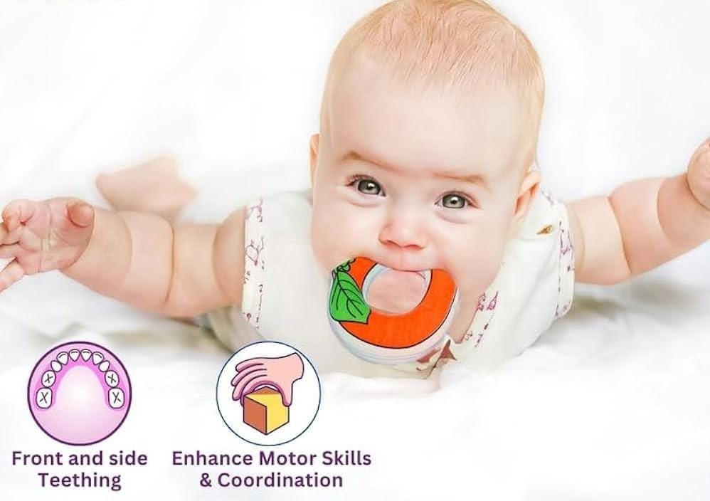 BPA-Free Baby Teether for 6–12 Months | Cooling Water-Filled Soft Teething Toy with Carry Case | Easy Grip, Non-Toxic & Travel-Friendly Infant Teething Ring