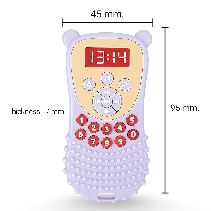 Silicone Remote Teether For Baby, Remote Teether 6 To 12 Months Baby, Helps Biting Skills Development, Colour & Shape Recognition, Teething Toys For Babies And Toddlers ,BPA Free (Multicolor) (Pack Of 1)