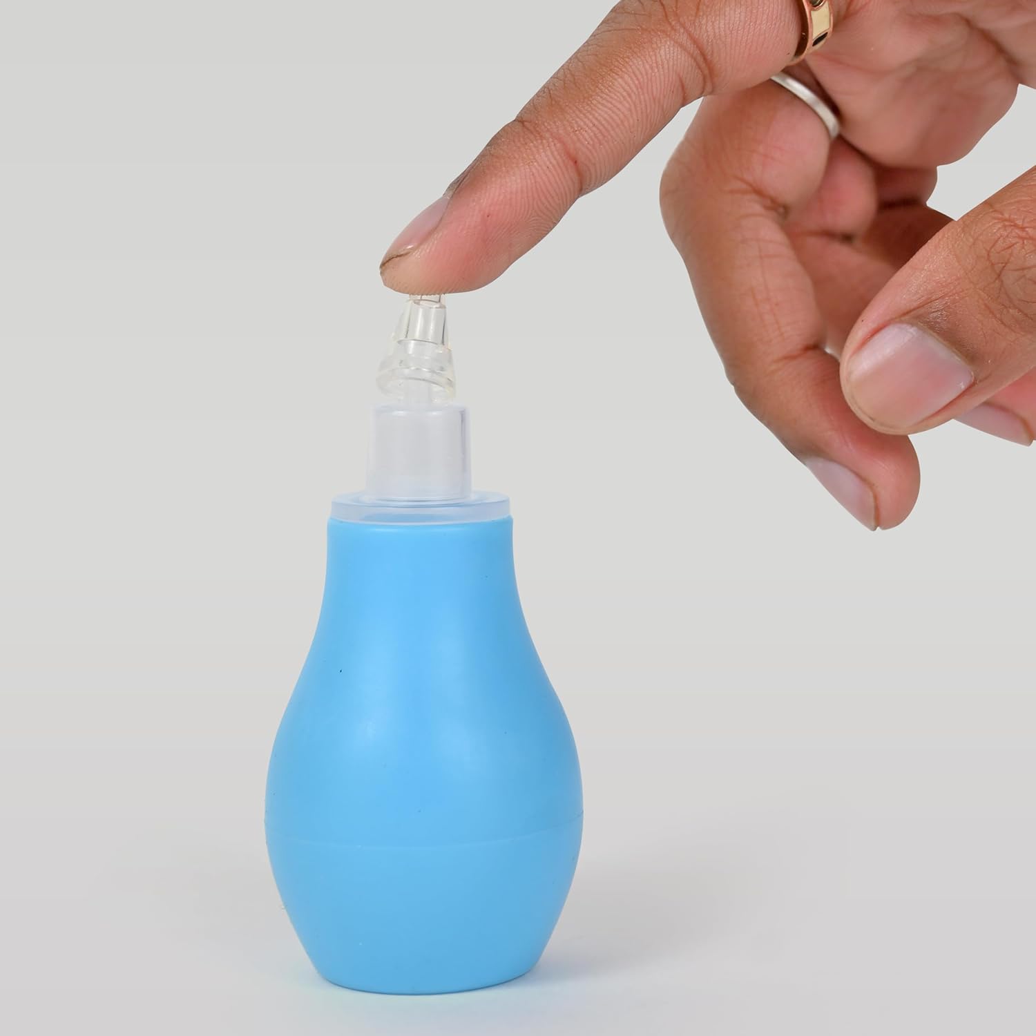 Baby Nasal Aspirator for Newborn & Kids, Soft Silicone Nose Cleaner Pump, Safe & Gentle Manual Nasal Suction Cleaner for Infants (Pack of 1)