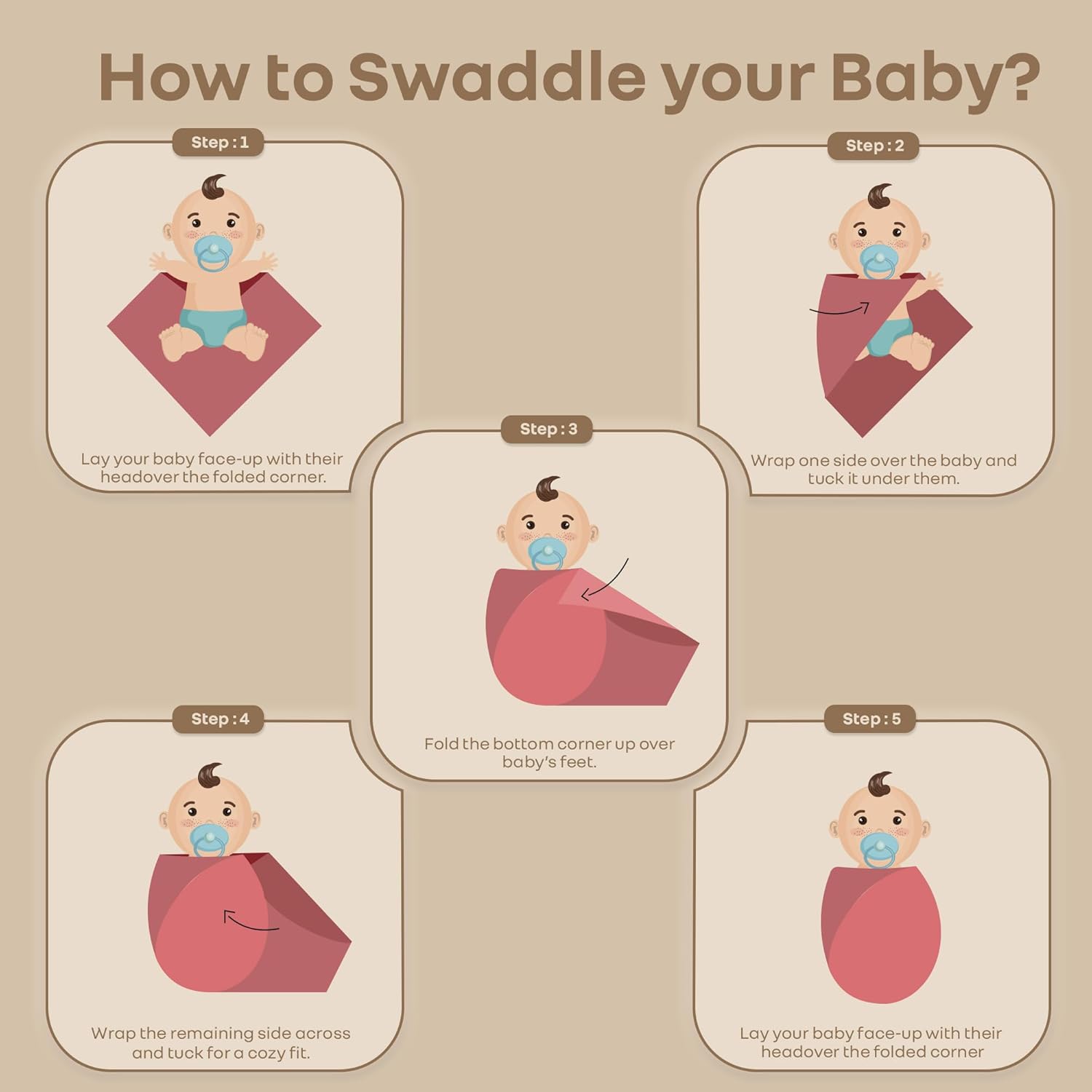 TRIDALAM Muslin Baby Swaddle Blanket for Newborn | Ultra Soft Breathable Cotton Muslin | Assorted Prints | Pack of 2 | 0-6 Months