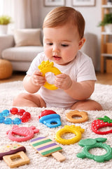 Silicone Rainbow Shape Baby Teether Pink | Silicone Teething Toy for Infants & Toddlers | Baby Teether for Chewing & Gum Stimulation