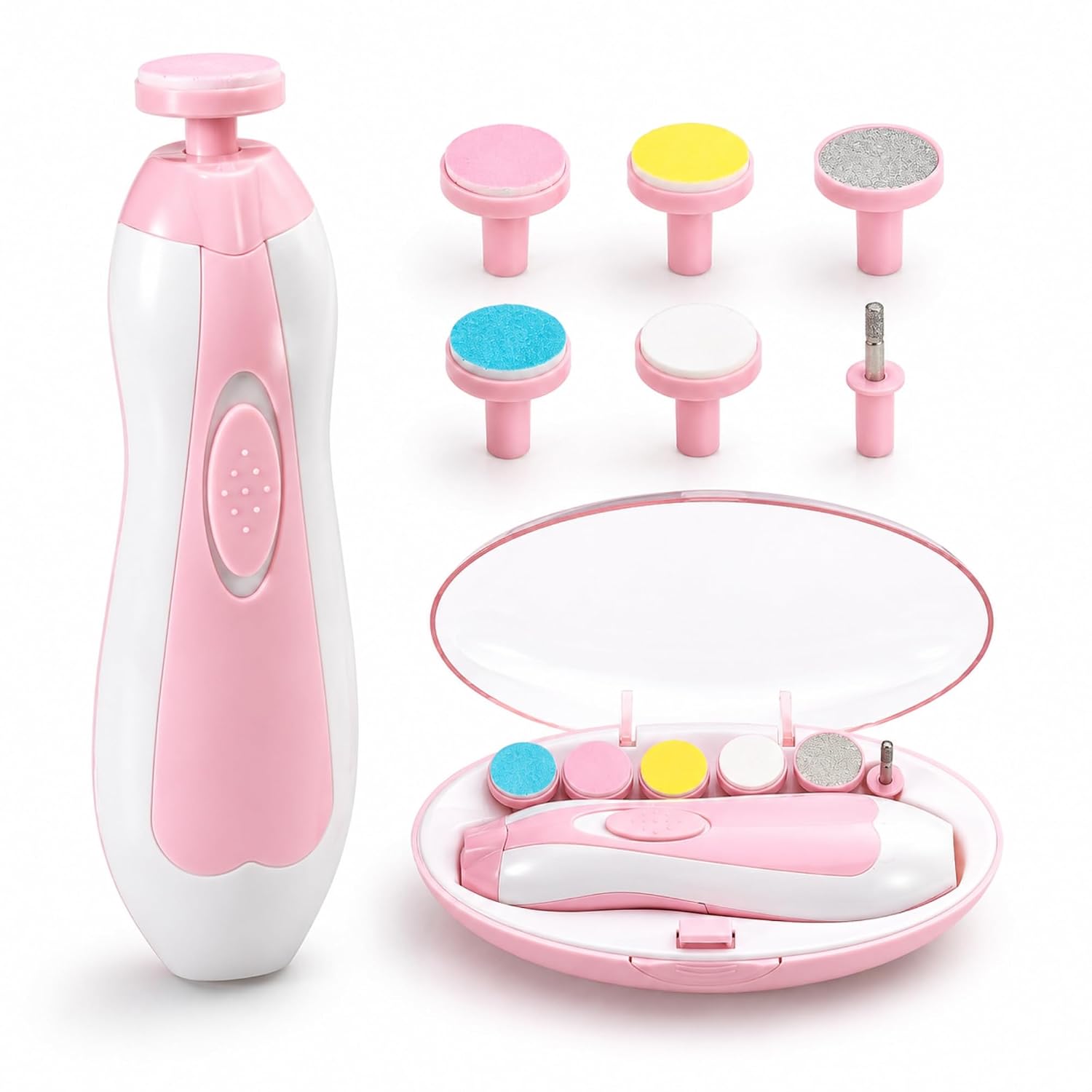 6-in-1 Electric Baby Nail Trimmer with LED Light