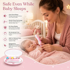 6-in-1 Electric Baby Nail Trimmer with LED Light