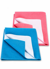 TRIDALAM Premium Baby Dry Sheet Pack of 2 | Soft, Quick-Dry & Reusable Mattress Protector | Assorted Prints