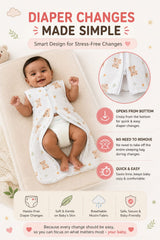 TRIDALAM Premium Muslin Baby Sleeping Bag | Soft, Breathable & Lightweight | Assorted Prints