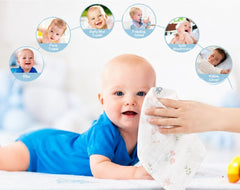 TRIDALAM Muslin Baby Wash Cloth for Newborn | Super Soft & Gentle Baby Face & Body Cloth | Lightweight & Breathable Muslin Fabric | Pack of 5 | Assorted Prints