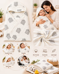 TRIDALAM Premium Muslin Baby Blanket for Newborn | Super Soft & Lightweight Baby Blanket | Breathable Muslin Fabric | Gentle Baby Blanket | Pack of 1 | Assorted Print