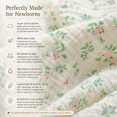 TRIDALAM Muslin Baby Feeding Pillow | Soft & Lightweight Nursing Support Pillow for Mother & Baby | Multipurpose Baby Support Cushion | Muslin Fabric | Pack of 1 | Assorted Print